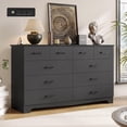 thumbnail image 1 of Black Dresser for Bedroom 10 Drawers Dresser & Chest of Drawers with Power Outlets, Modern Wide Wood Storage Cabinets & TV Stand for Living Room Hallway, 1 of 9
