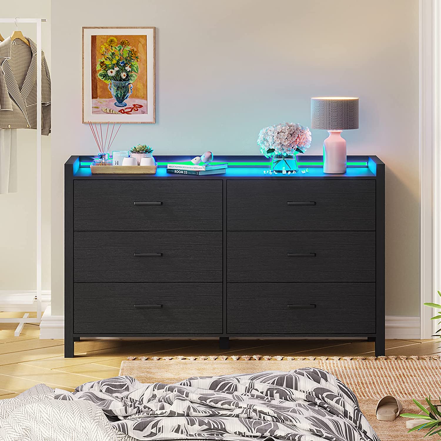 AURORA DRESSER Evolur Aurora 7-Drawer Double Dresser in Pink Pearl, Spacious Drawers ... AURORA DRESSER Evolur Aurora 7-Drawer Double Dresser in Pink Pearl, Spacious Drawers ...