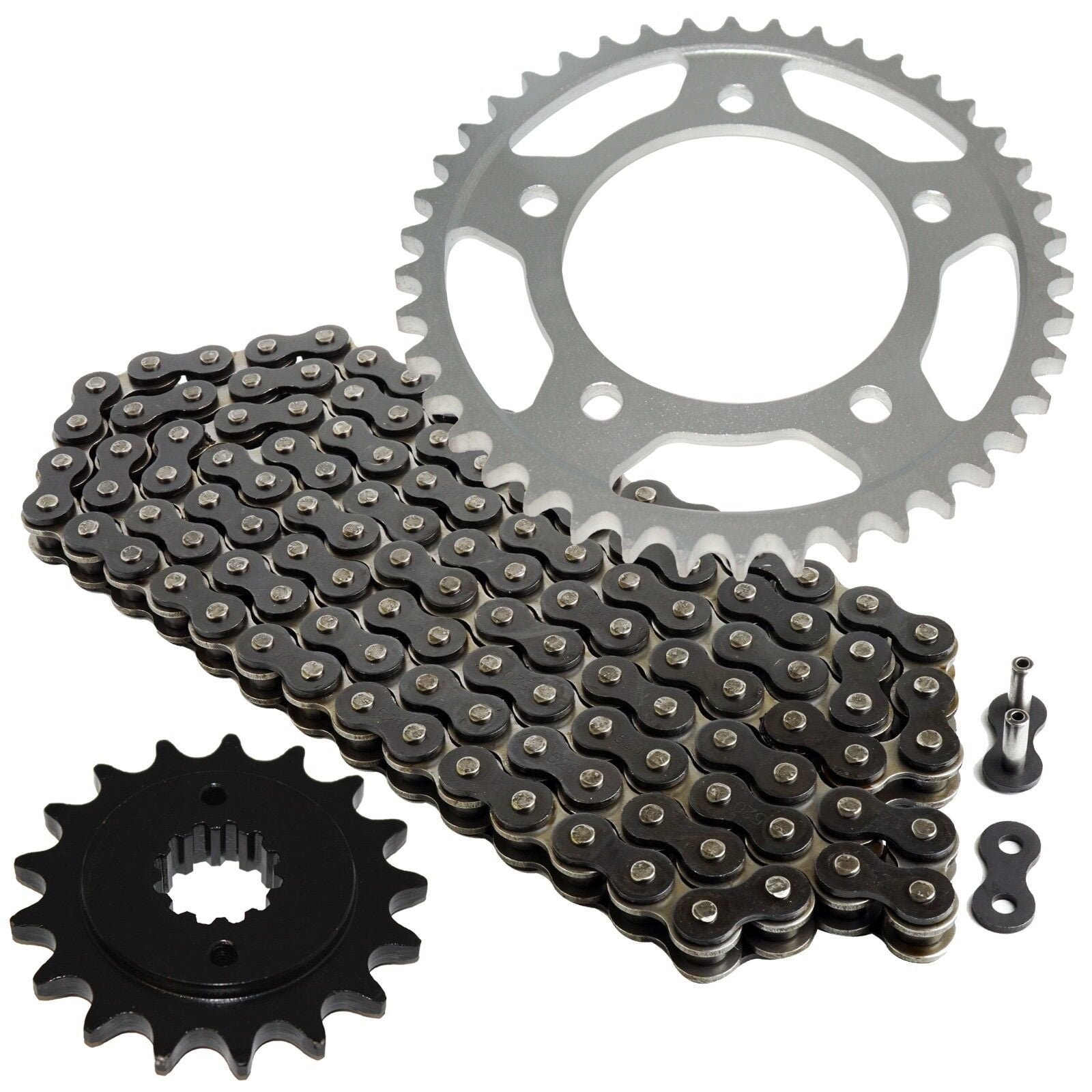 Black Drive Chain And Sprocket Kit for Honda VT750C Shadow Ace 750 1998-2003  - Walmart.com, image size:1600x1600
