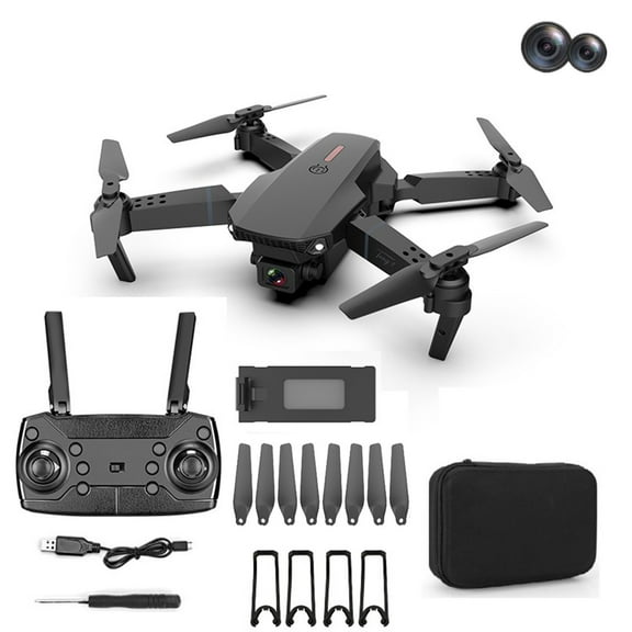 Black Drone With 1080P Fpv Camera Remote Control Toys Gifts For Boys Girls Altitude Hold Headless Speed Adjustment Dual Camera Foldable Drone