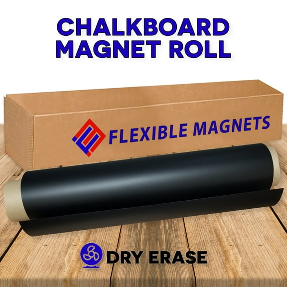 Black Dry Erase Chalkboard Magnet Sheet/Roll for Kitchen or Office, With White Magnetic Chalk Marker (2 ft x 3 ft)