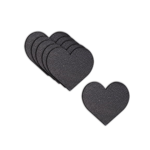 Black Dry Erase Chalkboard Magnetic Shelf Label Magnets. Perfect for Kitchen or Office. (2" Heart 24 Pieces)