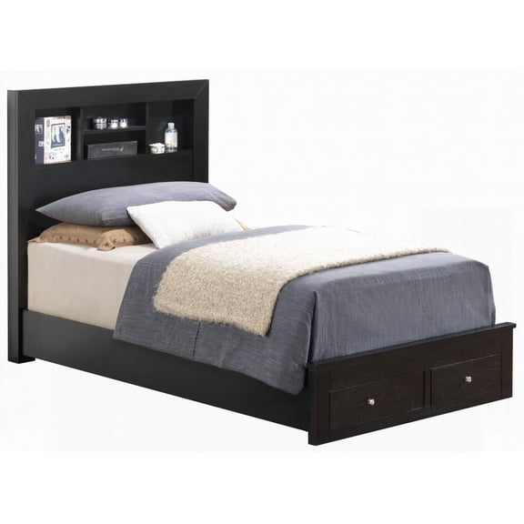 Black Dual-Purpose Storage Bed Requiring Assembly for a Tailored Fit in Your Room (48"H X 43"W X 81"D)