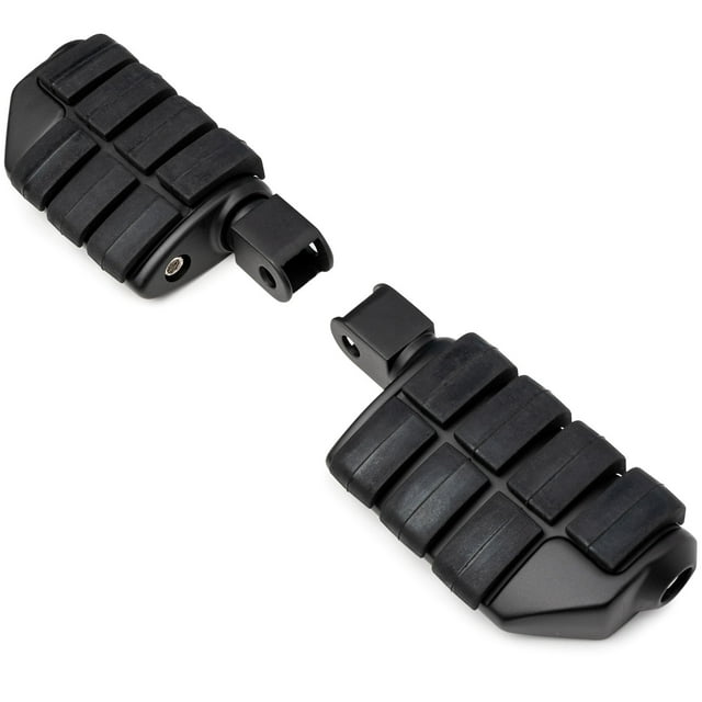 Black Dually Style Foot Pegs Compatible with Honda Shadow Ace Spirit Magna Phantom Left+Right