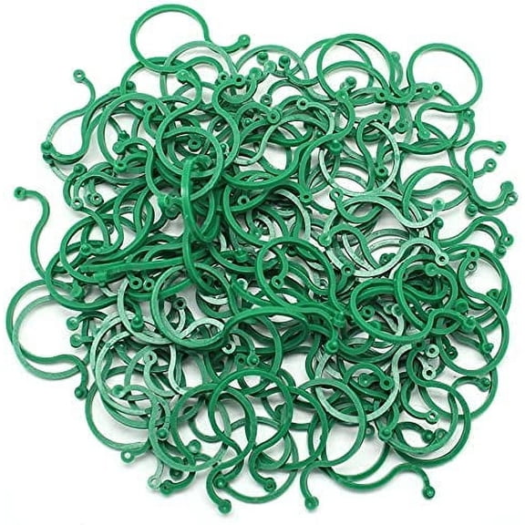 Black Duck Brand 60 Pcs Garden Plant Clips Plant Support Clips Vegetables Tomato Vine Flower Clips Plant Locks Twisty Plant Rings for Securing Plants (60 Clips)