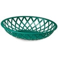 thumbnail image 1 of Black Duck Brand 8.75-Inch x 7.5-Inch Oval Plastic BPA Free Restaurant Picnic Dark Green Food Baskets (Green; 4 Baskets), 1 of 2