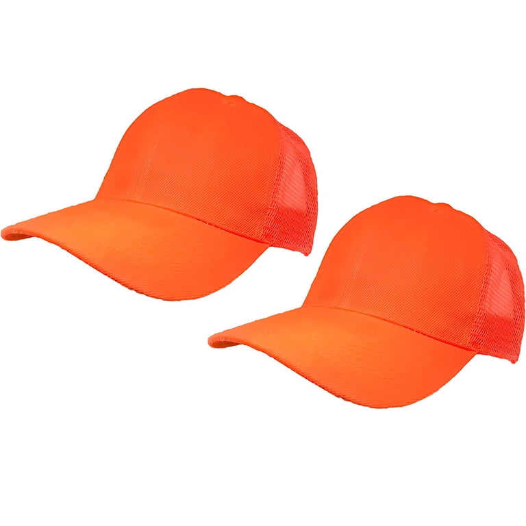Vibrant Orange Mesh Back Cap G Summer Trucker Mesh Cap White Neon Orange at Amazon Men main image 4