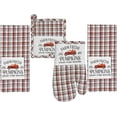 thumbnail image 1 of Black Duck Brand Fall Harvest Collection Oven Mitt, Pot Holder and Kithen Towels Set, Farmhouse Farm Fresh Pumpkins Truck Decoration Flour Sack Dish Towel (Mitt, Pot Holder & Towels Set), 1 of 4