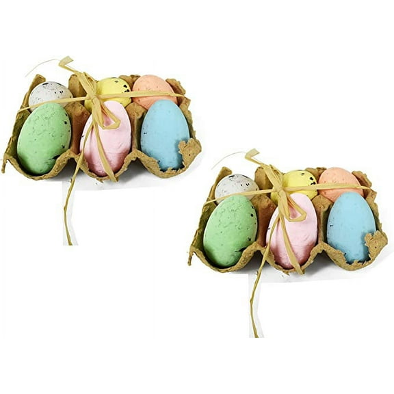 Black Duck Brand Pastel Colored Easter Eggs Packaged in Cardboard Carton! (2 Cartons of 6 Eggs)