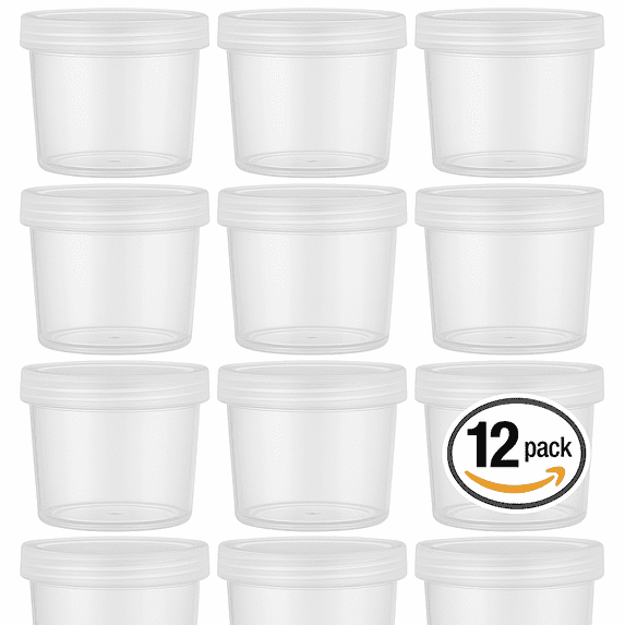 Black Duck Brand Set of 12 Mini Containers with Lids – Great for Sauces, Dressings, Crafts, and More! – Each Holds 1.2oz