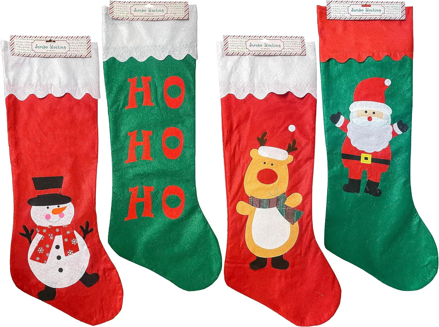 Black Duck Brand Set of 4 Jumbo Sized 34Inch Christmas/Holiday