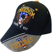 Black Duck Brand Thank A Veteran Series Embroidered Baseball Hat/Cap Love Your Freedom