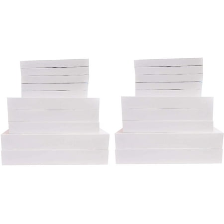 Black Duck Brand White Paper Gift Boxes, (20 Count)