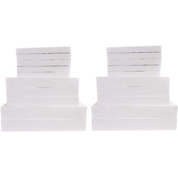 Black Duck Brand White Paper Gift Boxes, (20 Count)