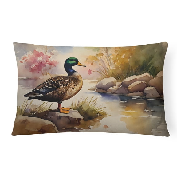 Black Duck Throw Pillow 12 in x 16 in