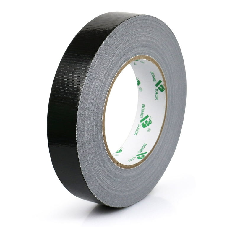 Bomei Pack Heavy Duty Black Duct Tape, 1 inch x 60 yds Waterproof