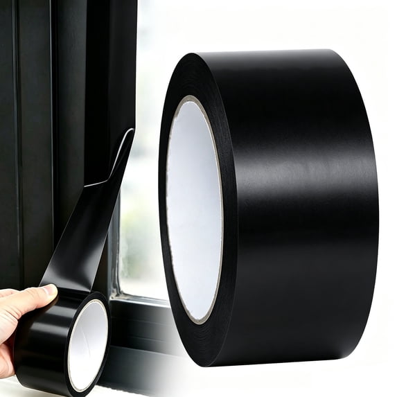 Black Duct Tape, Industrial Grade 2 Inches x 36 Yards, 9 Mil Heavy‑Duty, Waterproof, Flexible, No Residue, UV Resistant for Crafts & Home Improvement