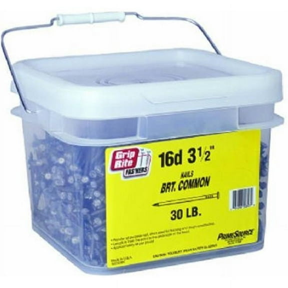 Black Duplex Nail with Brite Shank No.30 Bucket - Black - 3.5 in.