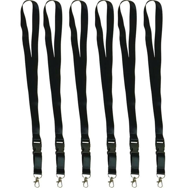 Black Durable Lanyard - 6 per Pack
