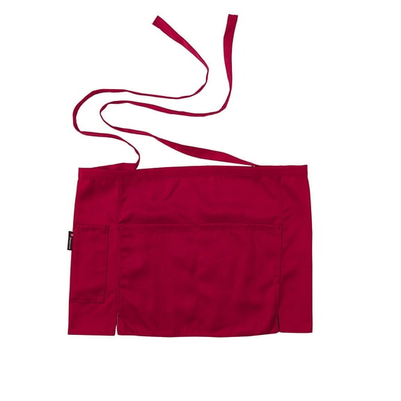 Black Durable Unisex Apron with Double Pockets for Kitchen and Service Staff
