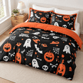 Black Duvet Cover Queen Size Pumpkin And Ghost - Walmart.com
