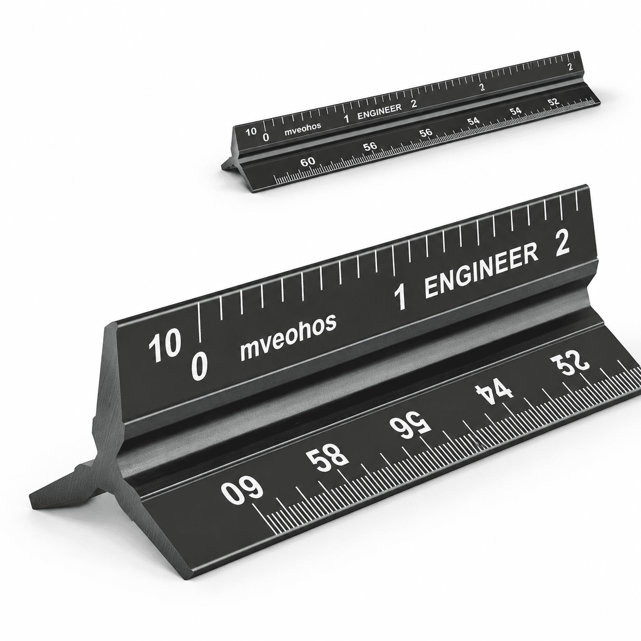 Black-E 12'' Imperial Engineer Scale Ruler Anodized Aluminum Alloy ...