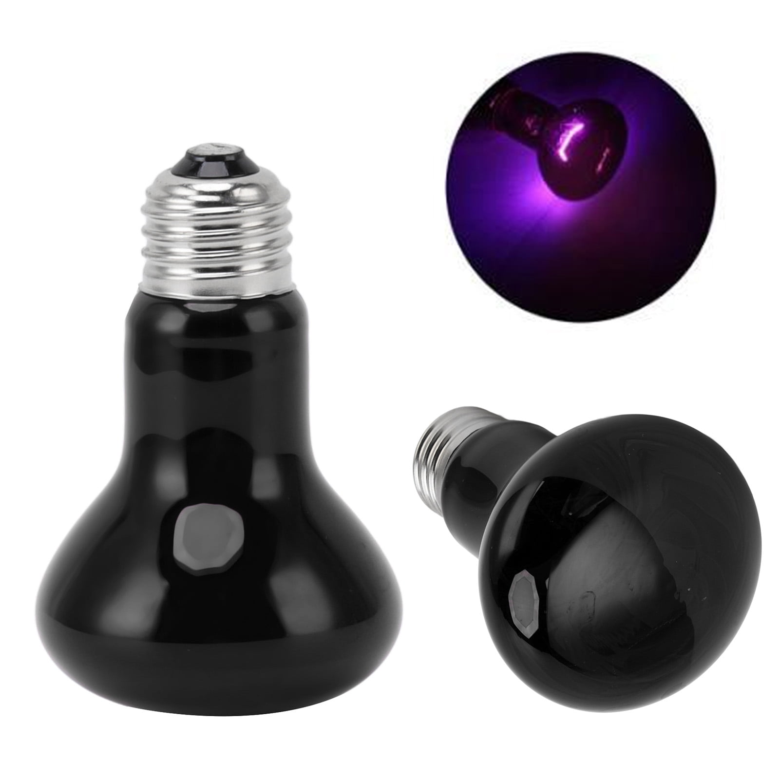 Black E27 Reptile Heat Bulb Night And Day, Warm Soft Light Reptile Heat