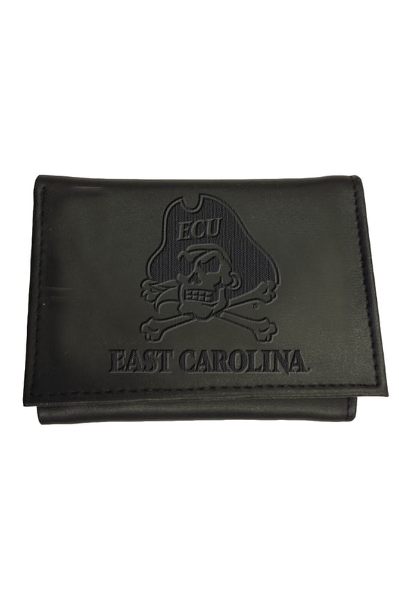 Black ECU Pirates Hybrid Tri-Fold Wallet