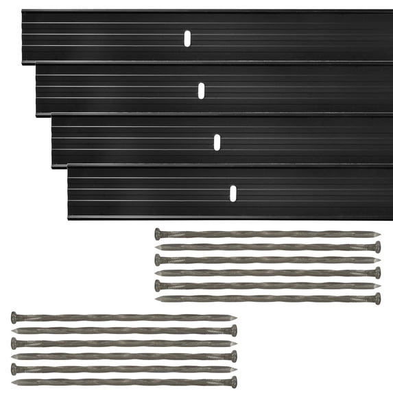 Dreamscape E-Z Edge Aluminum Landscape Edging Kit, Black, 4 Pack 6ft Metal Lawn and Garden Border
