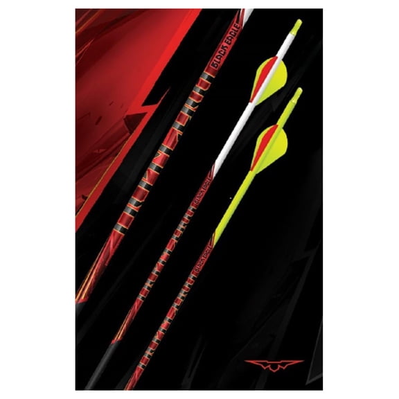 Black Eagle .005" 350 Outlaw Fletched White Crested Arrows (6 Pack)