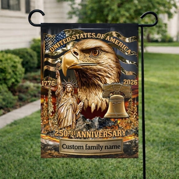 Black Eagle America 250 Years Patriotic Flag 12x18 POLE NOT INCLUDED Garden Flag