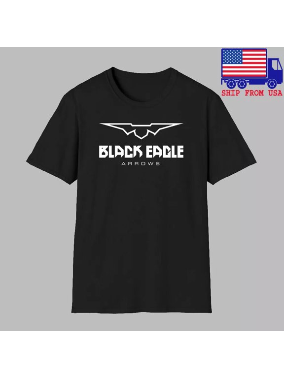 Black Eagle Arrows Unisex Black T-shirt Size S-5XL