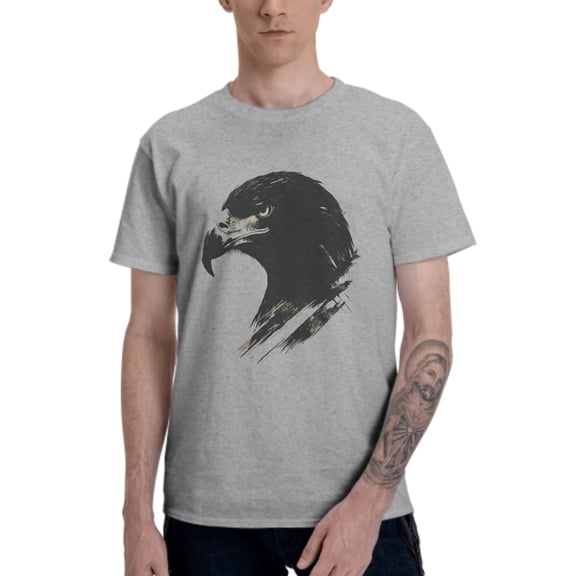 Black Eagle Men's T-Shirt Cotton 100% Summer Tops Fashion Casual Black Eagle Short Sleeves for Men Women Round Collar Top Tees