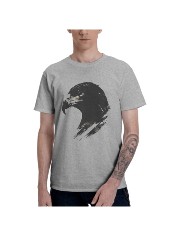 Black Eagle Men's T-Shirt Cotton 100% Summer Tops Fashion Casual Black Eagle Short Sleeves for Men Women Round Collar Top Tees