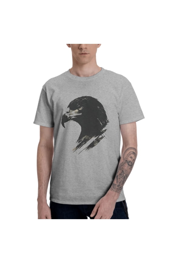 Black Eagle Men's T-Shirt Cotton 100% Summer Tops Fashion Casual Black Eagle Short Sleeves for Men Women Round Collar Top Tees