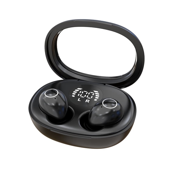 Black In Ear Surround Sound 5.3 Bluetooth Headphones With Low Latency High Battery Fast Pairing Type C Fast Charging Noise Cancellation For Music And Calls Black