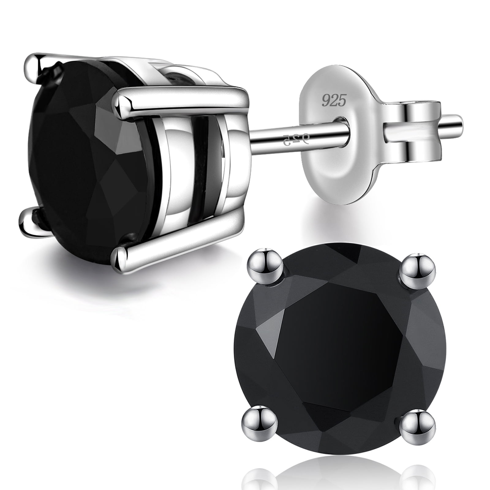 Black Earrings Stud for Men Women Diamond Earrings Black Stud Earrings ...