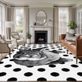 thumbnail image 1 of Black Easter 5'x8' Area Rug for Living Room, Spring Country Cute Bunny Polka Dot Washable Non-Slip Rugs for Bedroom Nursery Dining Room, StainResistant Low-Pile Kitchen Carpet Large Entryway Rugs, 1 of 9