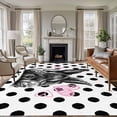 thumbnail image 1 of Black Easter Area Rug 6x9 Washable Rug Non Slip Spring Modern Cute Bunny Polka Dot Large Area Rug Soft Stainresistant Indoor Floor Carpet for Living Room Bedroom Home Office Dining Room Nursery, 1 of 8