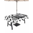 thumbnail image 1 of Black Easter Outdoor Tablecloth - 60x120 Inch Rectangle Dining Table Cover, Spring Country Cute Bunny Polka Dot Waterproof Outdoor Table Cloth with Umbrella Hole & Zipper for Picnic/Patio/Party, 1 of 7