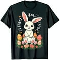 Black Easter TShirt with Colorful Eggs & Flowers It's Easter Y all