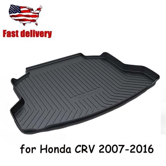 TPO Trunk Cargo Liner for Honda CRV 2007-2016- All-Weather Waterproof Heavy Duty - Custom Fit Rear - Black