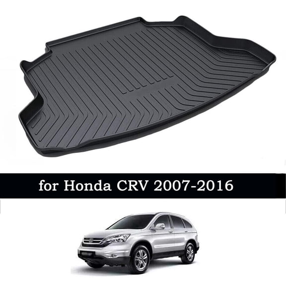 TPO Trunk Cargo Liner for Honda CRV 2007-2016- All-Weather Waterproof Heavy Duty - Custom Fit Rear - Black