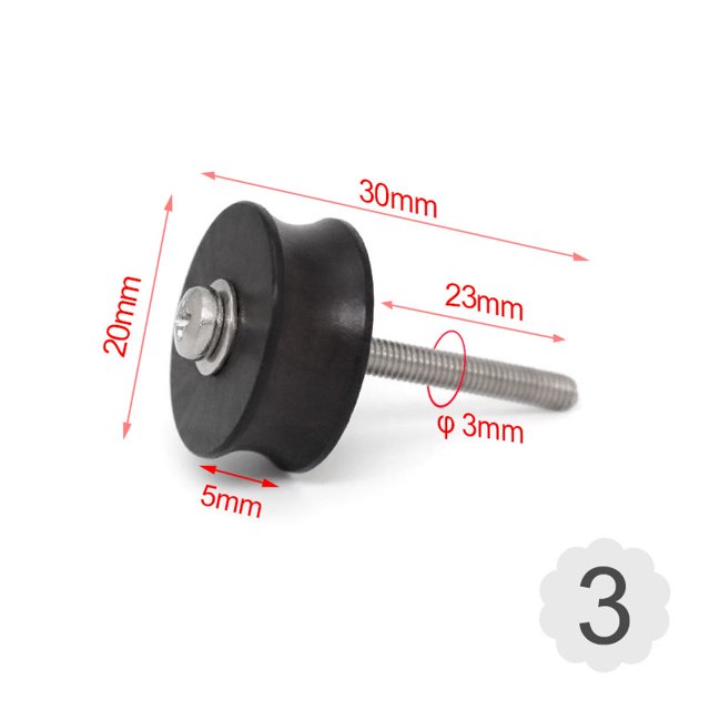 Black Ebony Wood Leather Burnisher Polished Rods, Leather Craft Edge