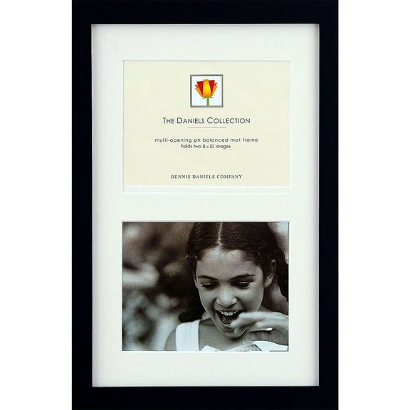 Black-Ebony wood side-by-side duo w coordinated mat by Dennis Daniels - 8x10