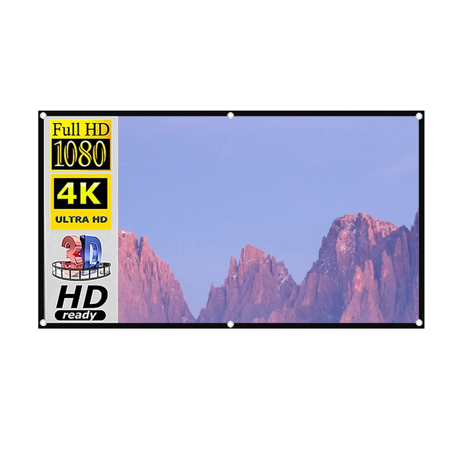 Black Edge Anti-light 130 Inches 16:9 3d HD Portable With Holes Outdoor ...