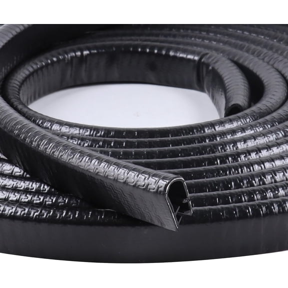 Black Edge Trim U Channel Weather Stripping Edge Protector 20FT
