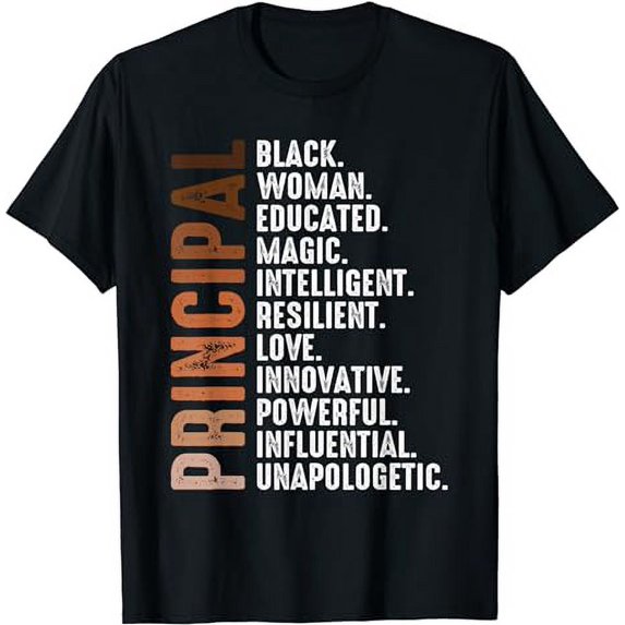 Black Educated Principal History Month Melanin Proud African T-Shirt