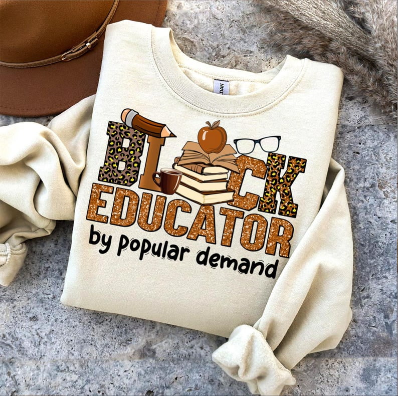 Quilted TEACH Sweatshirt - Black main image 0