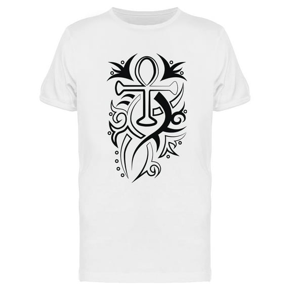 Black Egyptian Ankh Design T-Shirt Men -Image by Shutterstock, Male XX-Large